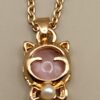 Collier Chat rose