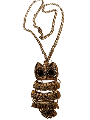 pendentif hibou dansant