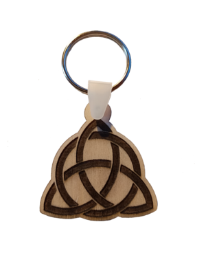 porte-clés en bois triquetra
