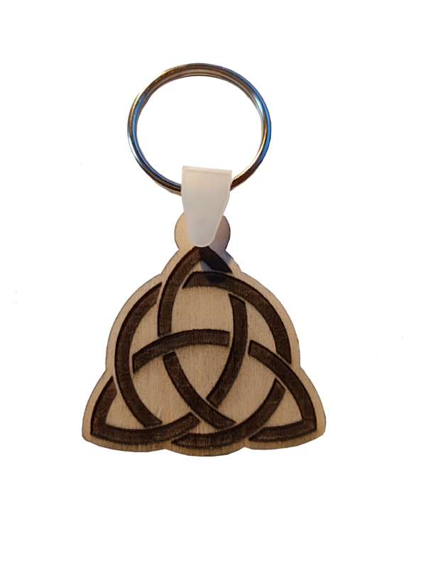porte-clés en bois triquetra