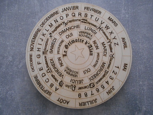 Plateau de pendule en bois