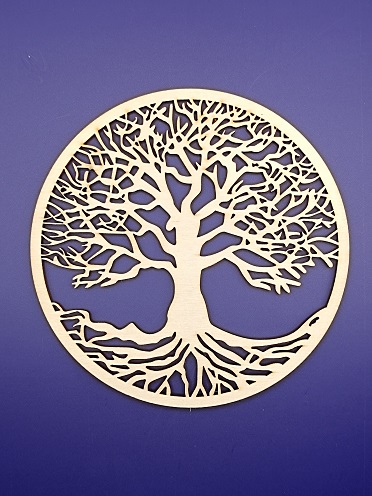 Sous-verres en Bois Arbre de Vie-1 Lot de 4 Sous-verres en Bois Arbre de Vie