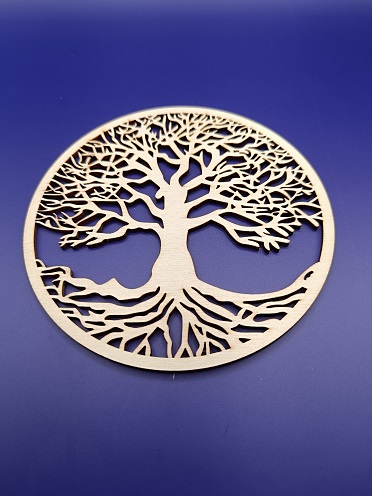 Sous-verres en Bois Arbre de Vie-2 Lot de 4 Sous-verres en Bois Arbre de Vie