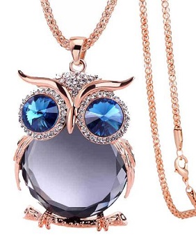 Collier Hibou Strass
