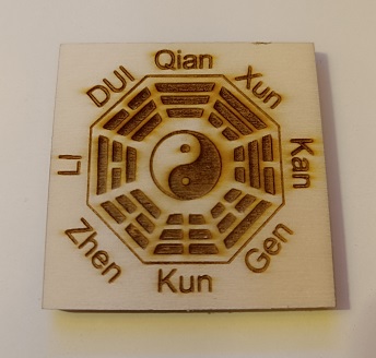 Magnet en bois bagua