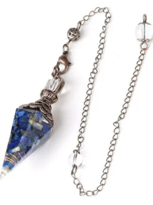 Pendule en cristal et pierre naturelle