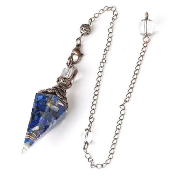 Pendule en cristal et pierre naturelle