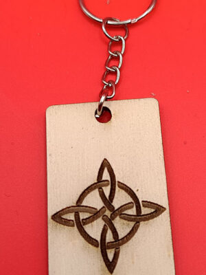 Porte-clés Nœud de sorcière en bois