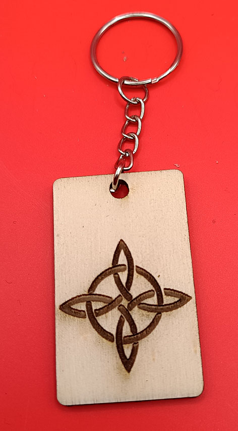 Porte-clés Nœud de sorcière en bois