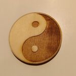 Magnet en Bois Symbole Yin-Yang